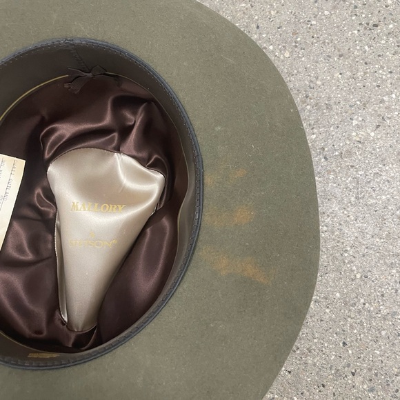 Olive Green VINTAGE STETSON MALLORY HAT - Picture 13 of 16